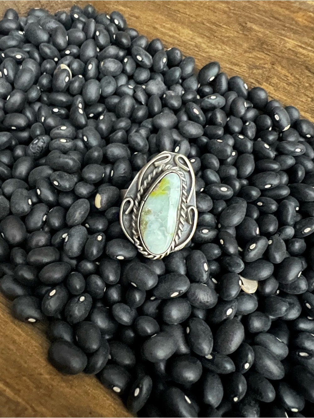 Sterling Silver Turquoise Teardrop Ring